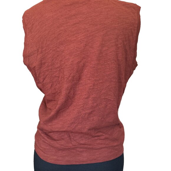 NWOT Sanctuary Twist Front Tank Top Brown Sleeveless Relaxed Fit Size Small - Picture 2 of 6